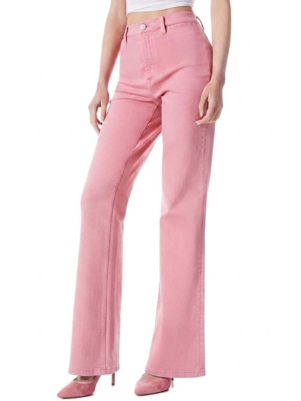 Alice + Olivia Gorgeous Coin Pocket Jean Rose Pink 26